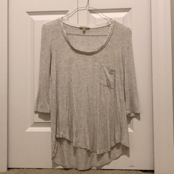 Anthropologie Tops - GUC XS grey soft Anthropologie 3/4 sleeve tshirt